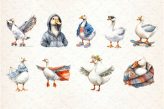 Silly Goose Clipart Bundle 4 - CraftNest - Digital Crafting and Art