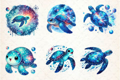 Celestial Turtles Clipart Bundle - CraftNest - Digital Crafting and Art