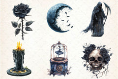 Dark Halloween Clipart Bundle 5 - CraftNest - Digital Crafting and Art