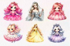 Cute Princess Clipart Bundle - CraftNest - Digital Crafting and Art