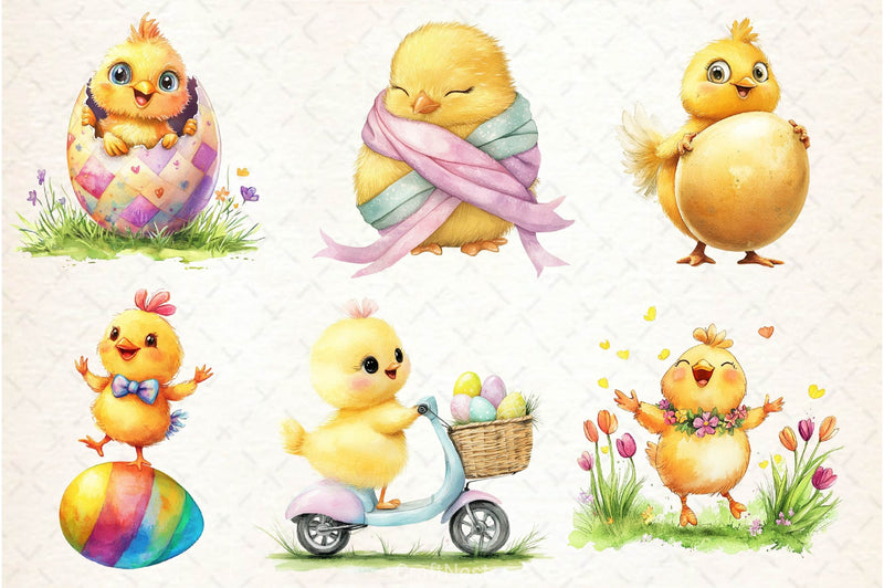 Quirky Easter Chick Clipart Bundle - CraftNest - Digital Crafting and Art