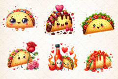 Valentine Tacos Clipart Bundle 4 - CraftNest - Digital Crafting and Art