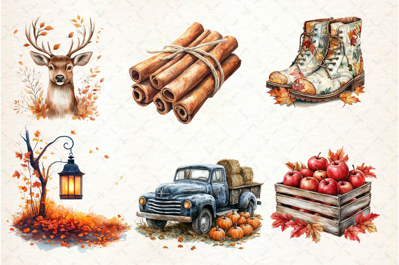Autumn Collection Clipart Bundle 3 - CraftNest - Digital Crafting and Art