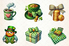 St Patrick Gingham Clipart Bundle - CraftNest - Digital Crafting and Art