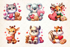 Valentine Animals Cookies Clipart Bundle - CraftNest - Digital Crafting and Art