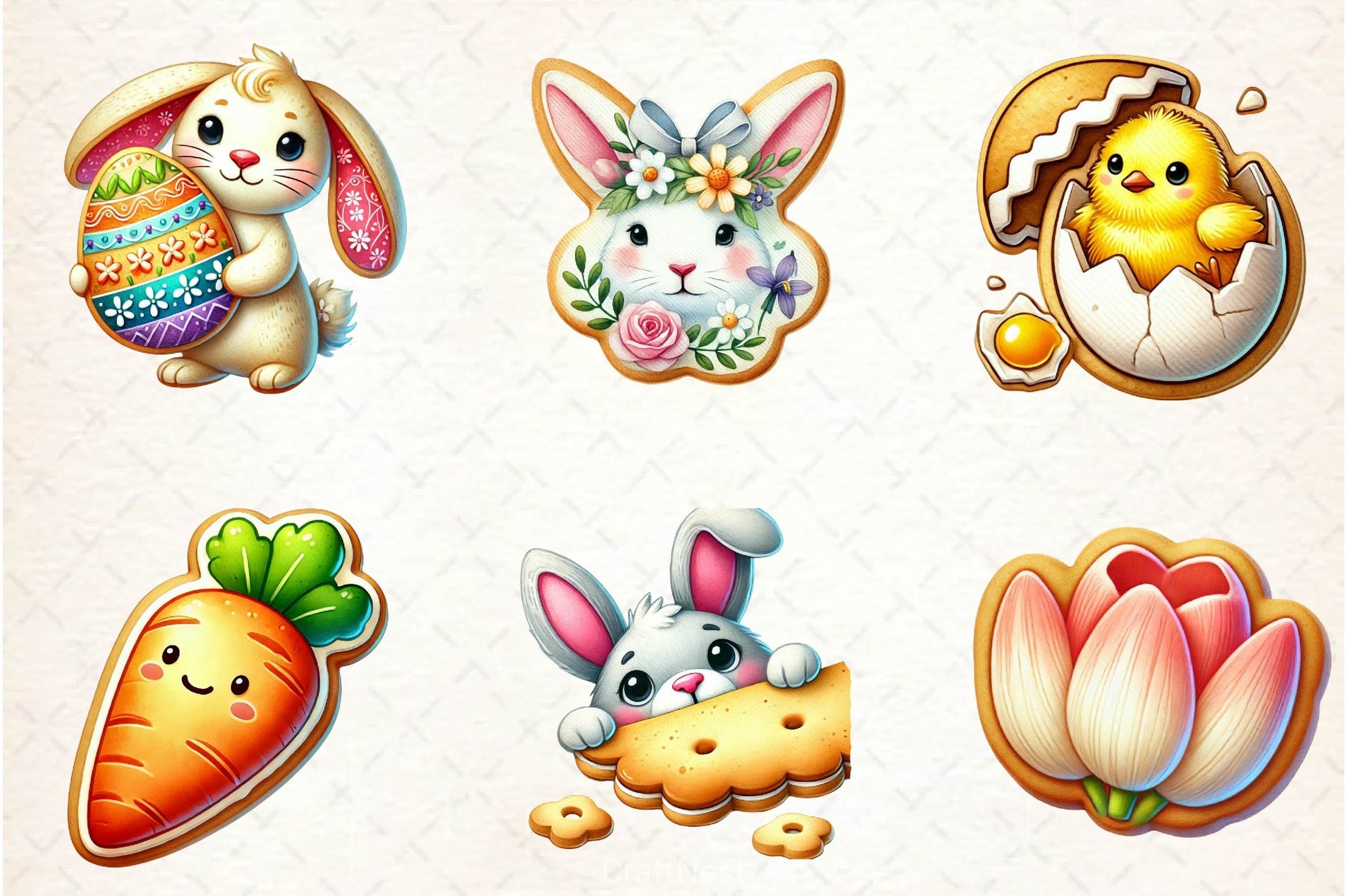 Easter Biscuits Clipart Bundle - CraftNest - Digital Crafting and Art