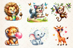 Quirky Safari Animals Clipart Bundle 2 - CraftNest - Digital Crafting and Art