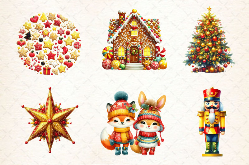 Yellow Christmas Clipart Bundle - CraftNest - Digital Crafting and Art