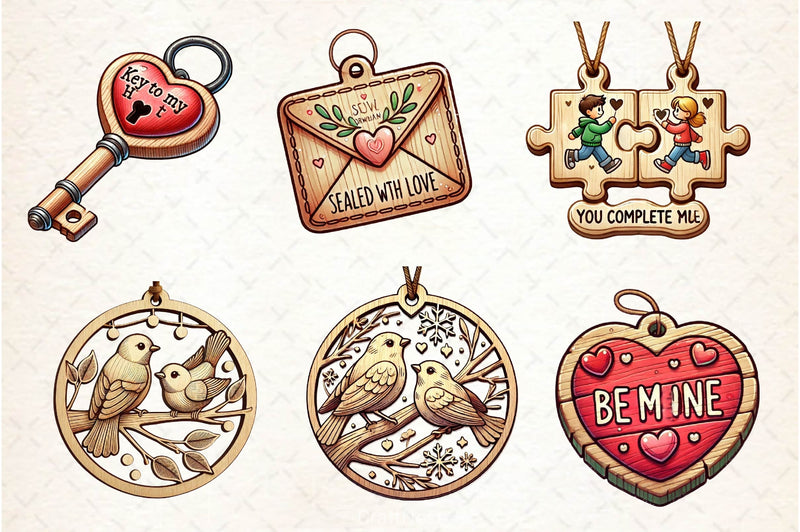 Ornament Valentine's Day Clipart Bundle - CraftNest - Digital Crafting and Art