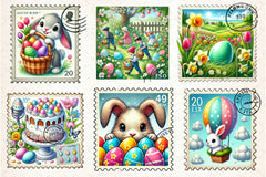 Easter Postage Stamp Clipart Bundle 2 - CraftNest - Digital Crafting and Art