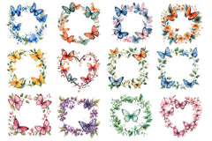 Spring Butterfly Border Clipart Bundle 2 - CraftNest - Digital Crafting and Art