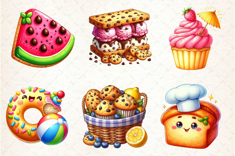 Summer Baking Clipart Bundle - CraftNest - Digital Crafting and Art