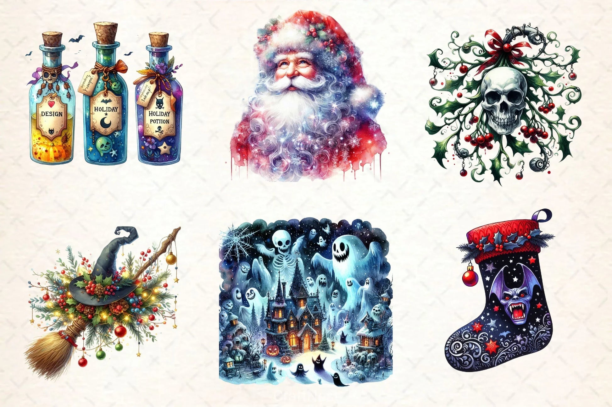 Spooky Christmas Clipart Bundle 2 - CraftNest - Digital Crafting and Art