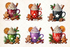 Xmas Gingerbread Coffee Clipart Bundle - CraftNest - Digital Crafting and Art