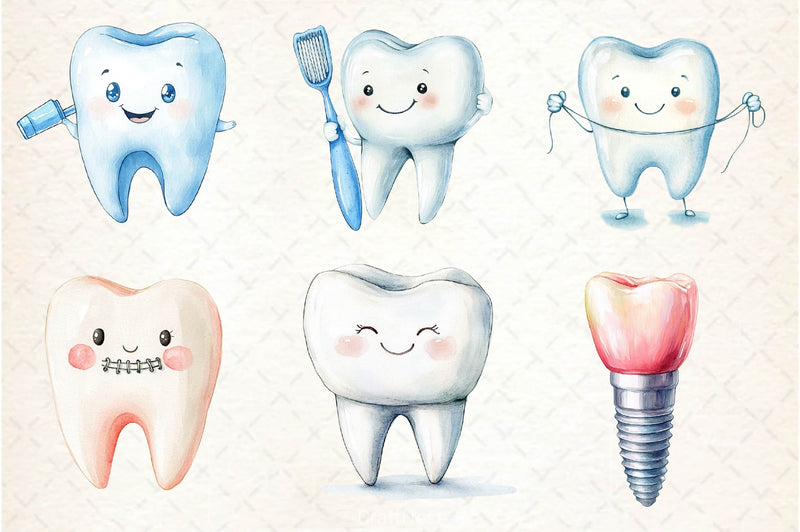 Dentist Tooth Clipart Bundle 4 - CraftNest - Digital Crafting and Art
