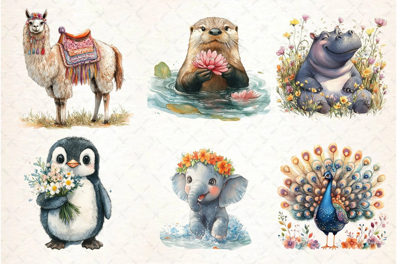 Spring Safari Time Clipart Bundle 2 - CraftNest - Digital Crafting and Art