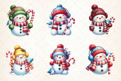 Cute Snowman Clipart Bundle 4 - CraftNest - Digital Crafting and Art