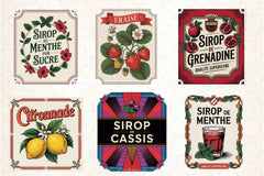 Vintage Food Labels Illustration Clipart Bundle - CraftNest - Digital Crafting and Art
