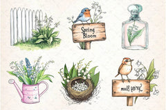 Lily Of The Valley Spring Clipart Bundle 2 - CraftNest - Digital Crafting and Art