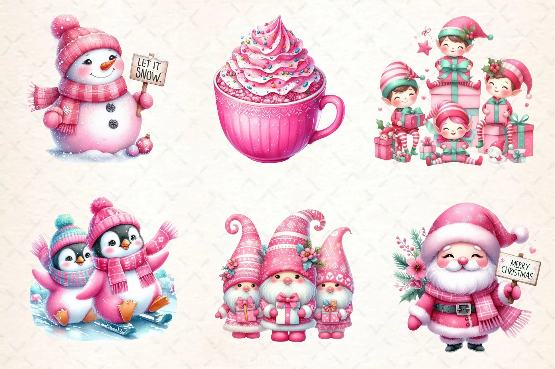 Retro Christmas Clipart Bundle 2 - CraftNest - Digital Crafting and Art