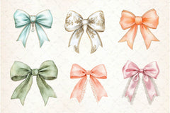 Coquette Bow Spring Clipart Bundle - CraftNest - Digital Crafting and Art