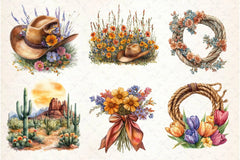 Western Spring Clipart Bundle 5 - CraftNest - Digital Crafting and Art