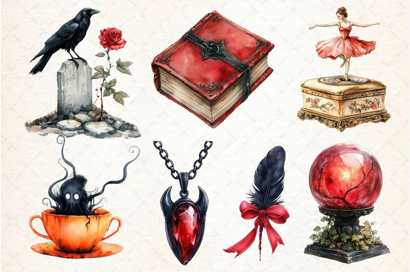 Vintage Halloween Clipart Bundle 6 - CraftNest - Digital Crafting and Art
