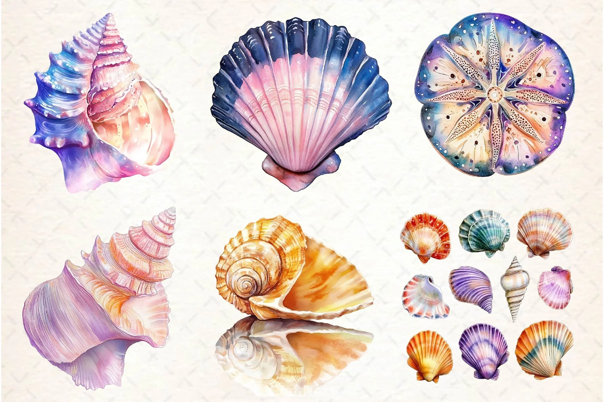 Summer Seashell Clipart Bundle 2 - CraftNest - Digital Crafting and Art