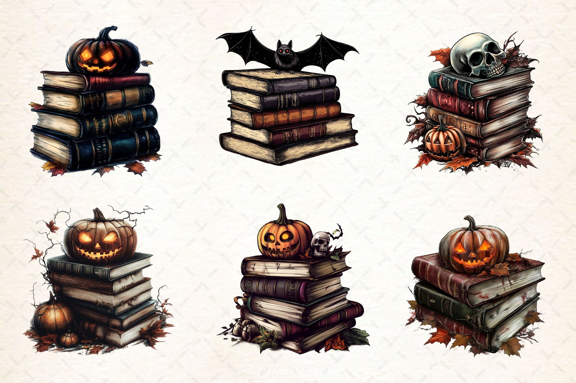 Gothic Books Clipart Bundle 4 - CraftNest - Digital Crafting and Art