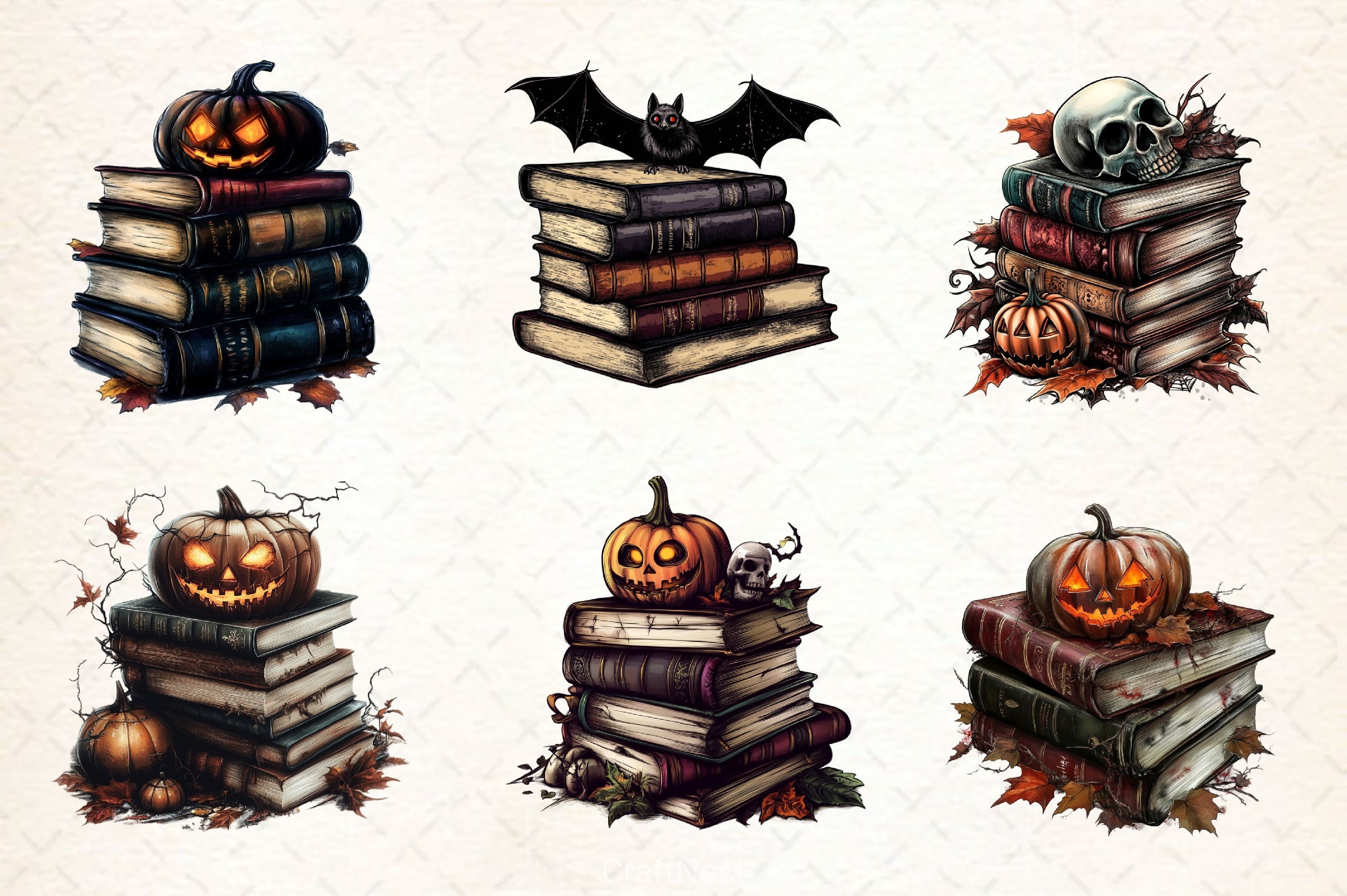 Gothic Books Clipart Bundle 4 - CraftNest - Digital Crafting and Art