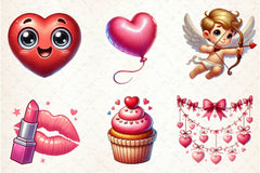 Pink Valentines Day Clipart Bundle - CraftNest - Digital Crafting and Art