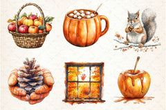 Autumn Chilly Morning Clipart Bundle 2 - CraftNest - Digital Crafting and Art