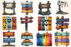 Haunted Signpost Clipart Bundle - CraftNest - Digital Crafting and Art