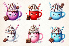 Cute Hot Cocoa Clipart Bundle 2 - CraftNest - Digital Crafting and Art