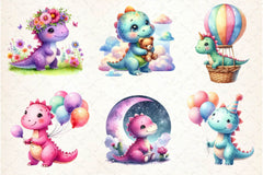 Cute Dinosaur Clipart Bundle 3 - CraftNest - Digital Crafting and Art