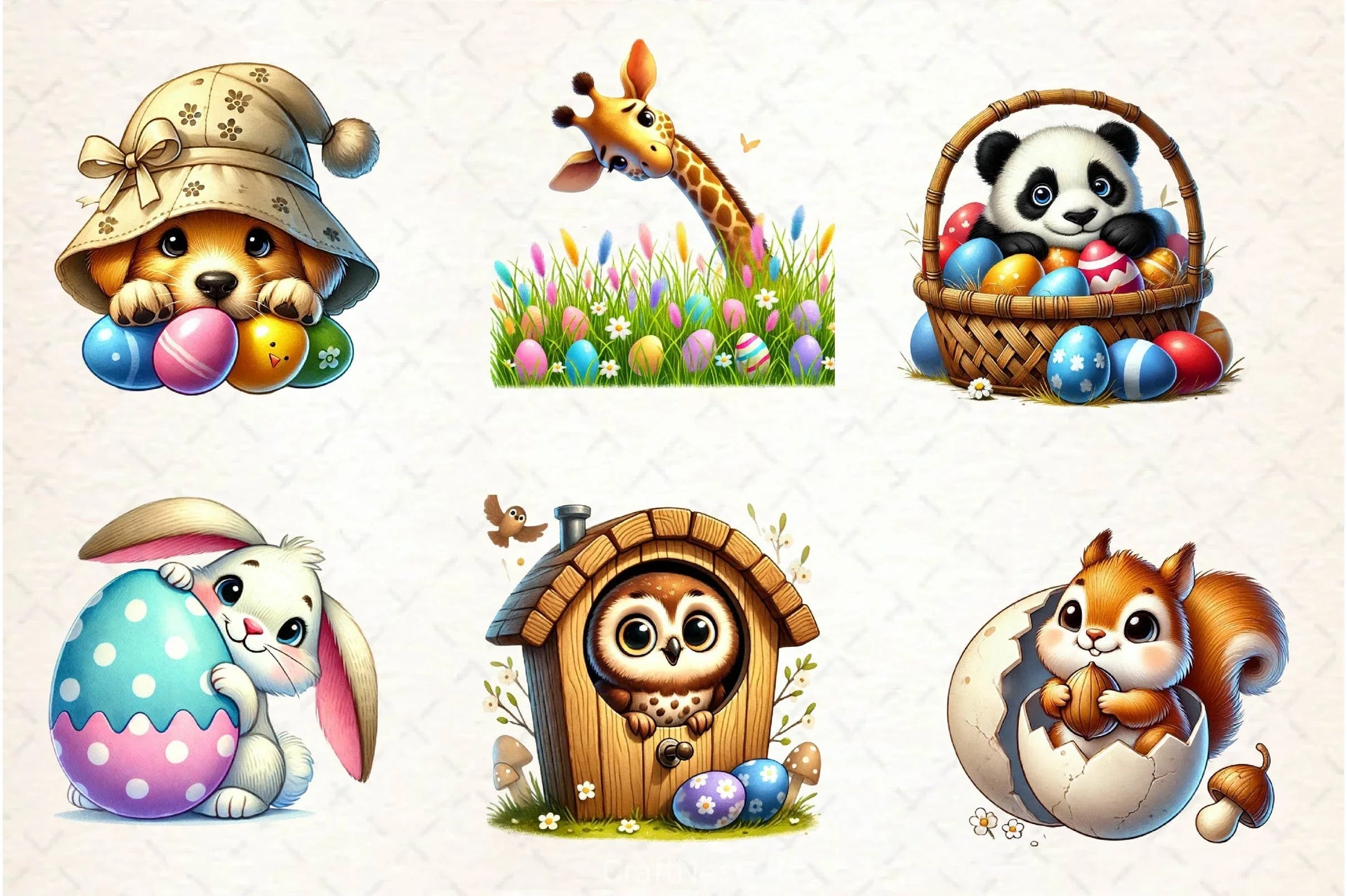 Peeking Easter Animals Clipart Bundle - CraftNest - Digital Crafting and Art