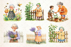 Gardening Grandma Clipart Bundle 3 - CraftNest - Digital Crafting and Art