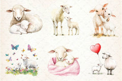 Lamb Ewe Love Clipart Bundle 2 - CraftNest - Digital Crafting and Art