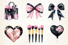 Black And Pink Mothers Day Clipart Bundle - CraftNest - Digital Crafting and Art