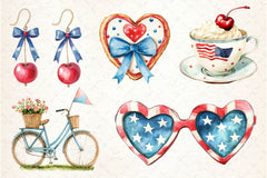 Coquette 4th Of July Clipart Bundle - CraftNest - Digital Crafting and Art