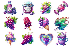 Grape Clipart Bundle 4 - CraftNest - Digital Crafting and Art