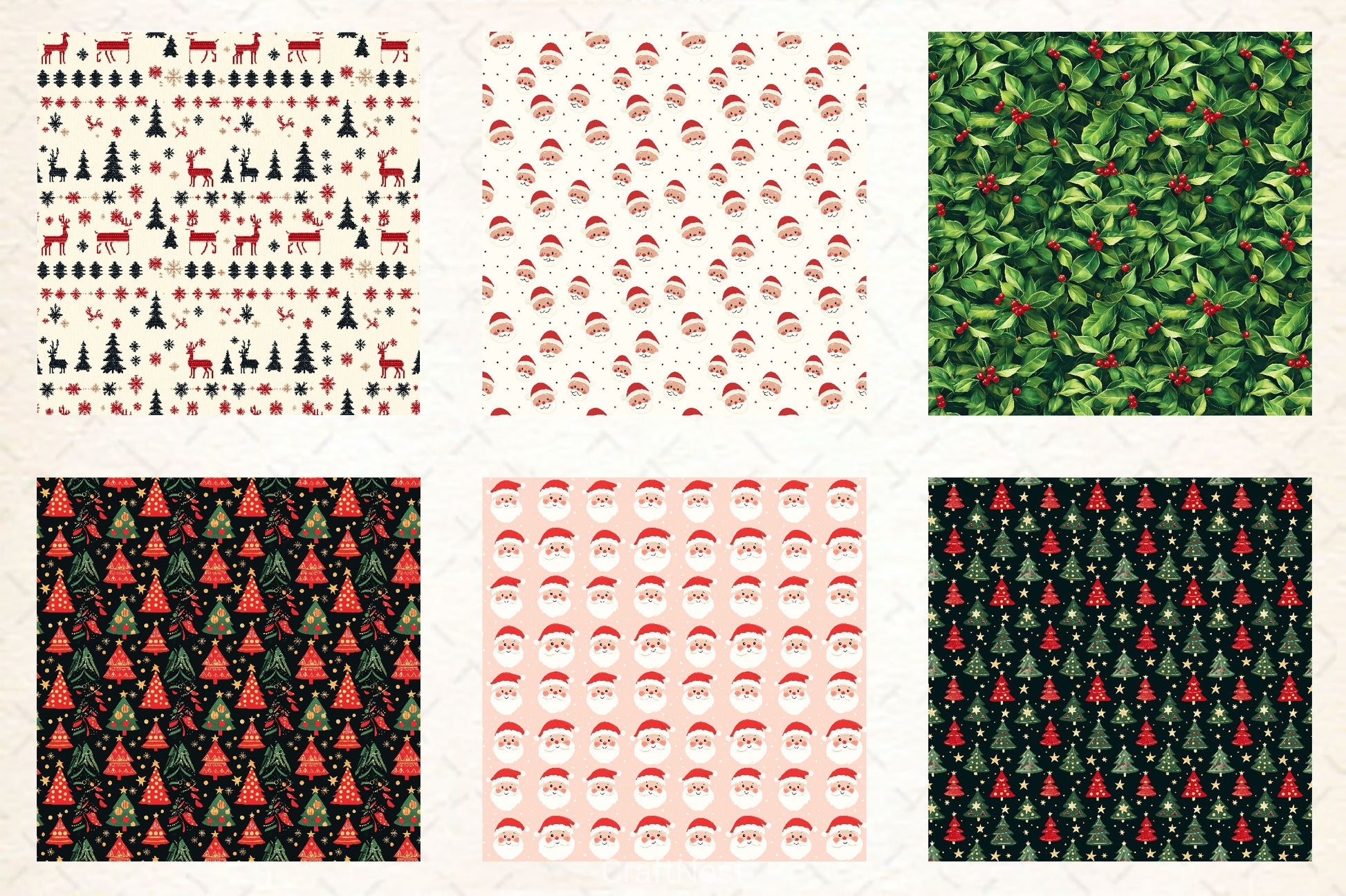 Christmas Digital Paper - CraftNest - Digital Crafting and Art