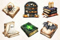 Halloween Books Clipart Bundle 3 - CraftNest - Digital Crafting and Art