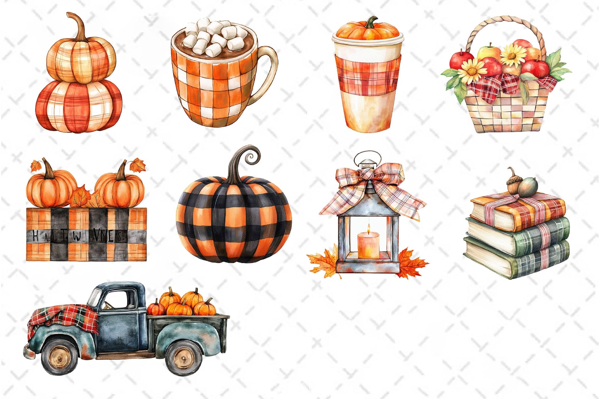 Plaid Autumn Clipart Bundle 2 - CraftNest - Digital Crafting and Art