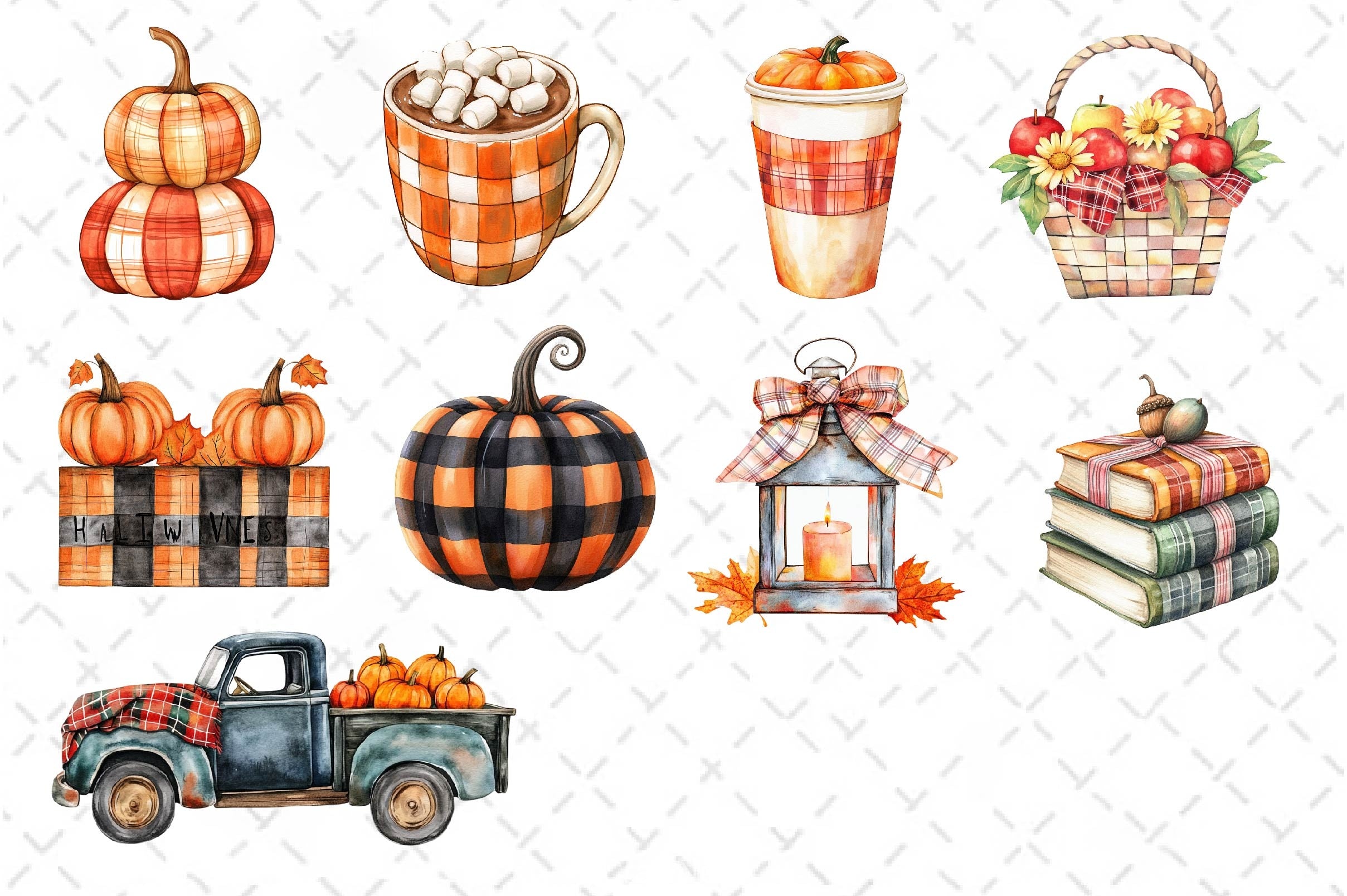 Plaid Autumn Clipart Bundle 2 - CraftNest - Digital Crafting and Art
