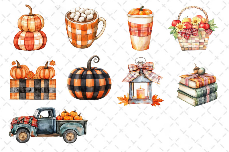 Plaid Autumn Clipart Bundle 2 - CraftNest - Digital Crafting and Art