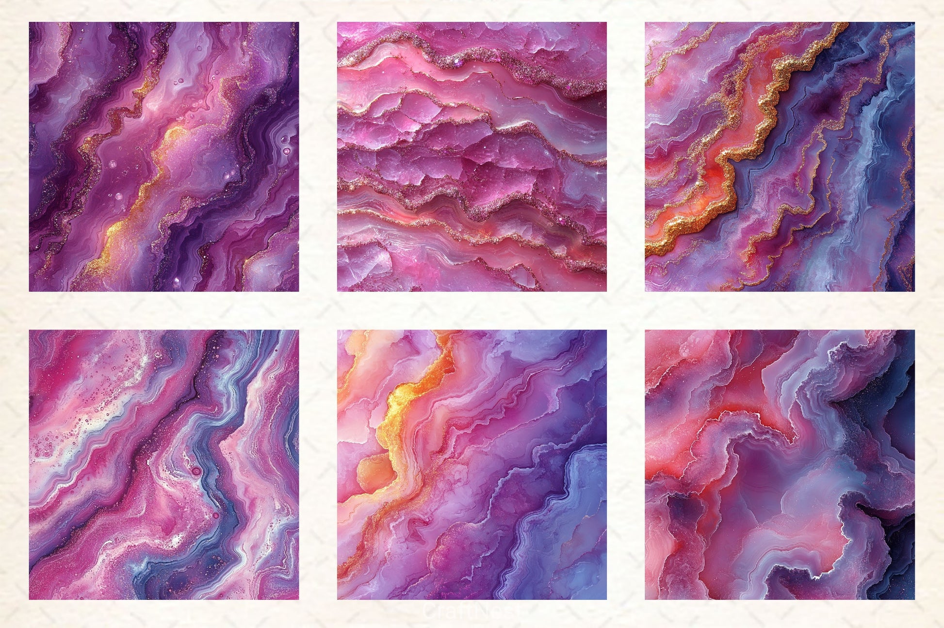 Pink Glitter Ink Digital Paper - CraftNest - Digital Crafting and Art