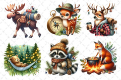 Camping Animals Clipart Bundle 2 - CraftNest - Digital Crafting and Art