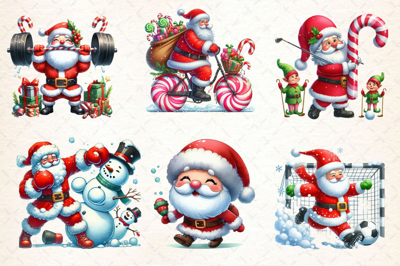 Funny Santa Claus Christmas Clipart Bundle 2 - CraftNest - Digital Crafting and Art