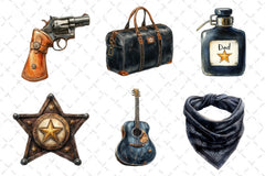 Retro Cowboy Dad Clipart Bundle - CraftNest - Digital Crafting and Art